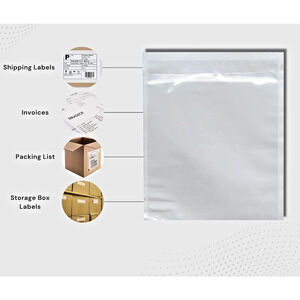 100 Pack - 8" x 10" Clear Shipping Label Sleeves, Self-Adhesive & Waterproof